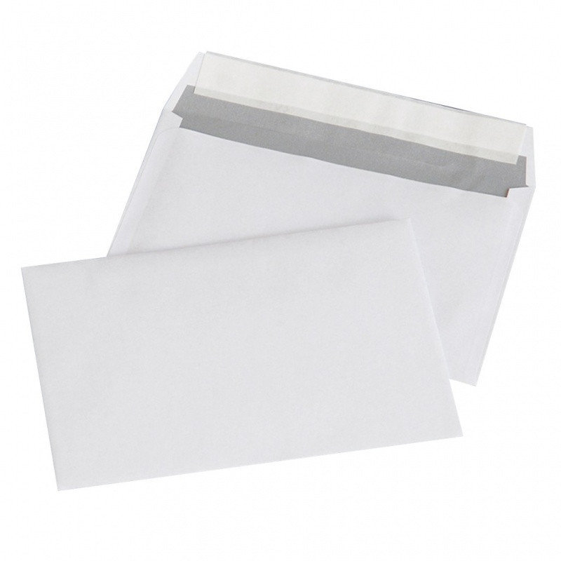 OFFICE PRODUCTS Koperty z taśmą silikonową OFFICE PRODUCTS, C6, 114x162mm, 80gsm, 1000szt., białe 15223119-14