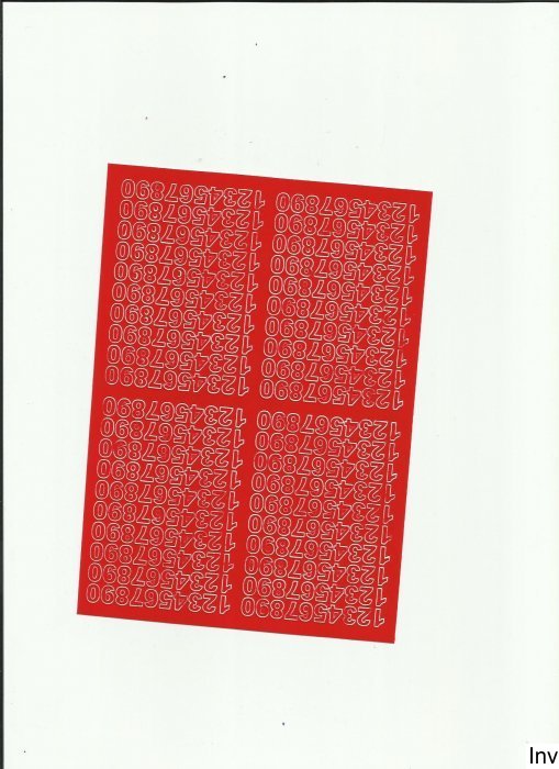 Cyfry samoprzylepne 0,7 cm czarne