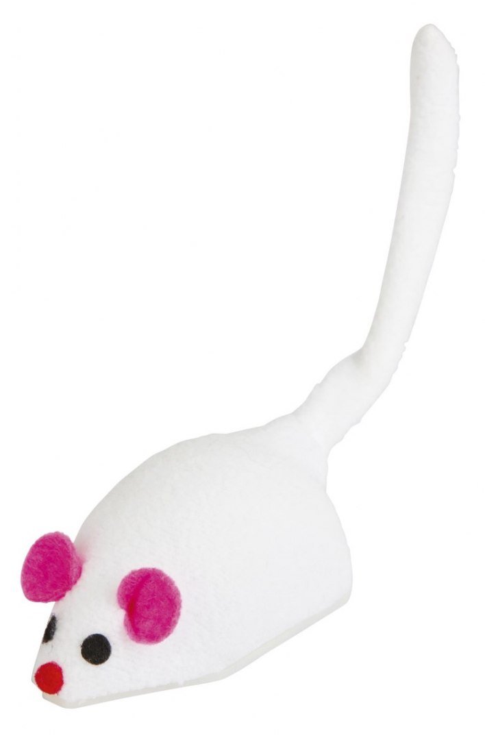 Kerbl Zabawka dla kotów uciekająca mysz biała