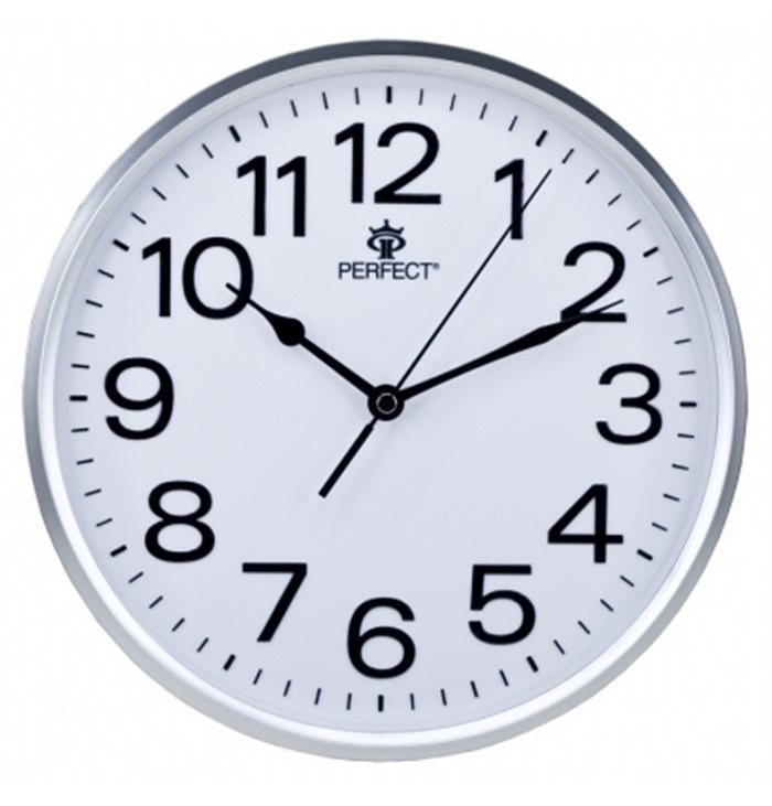 Zegar Ścienny Perfect Gwl683 Silver 25,5 Cm