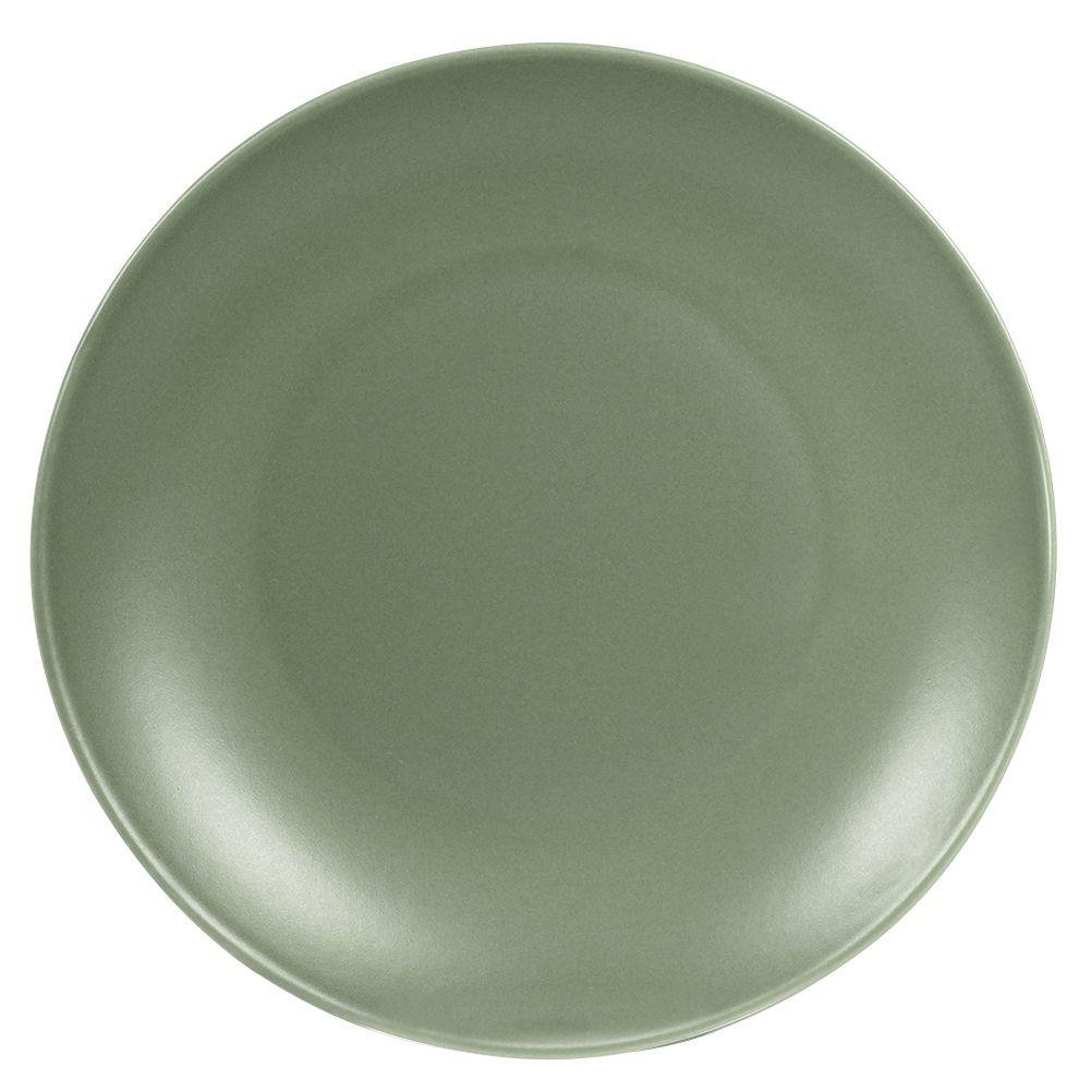 Talerz deserowy płaski płytki ceramiczny talerzyk na desery zielony alfa 21,5 cm kod: O-128478 