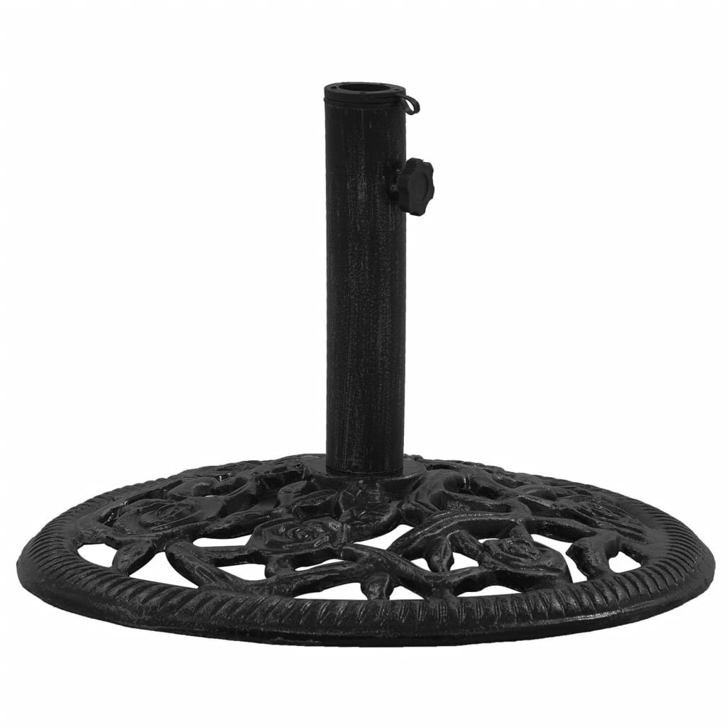 vidaXL Podstawa pod parasol, czarna, 48x48x33 cm, żeliwo vidaXL
