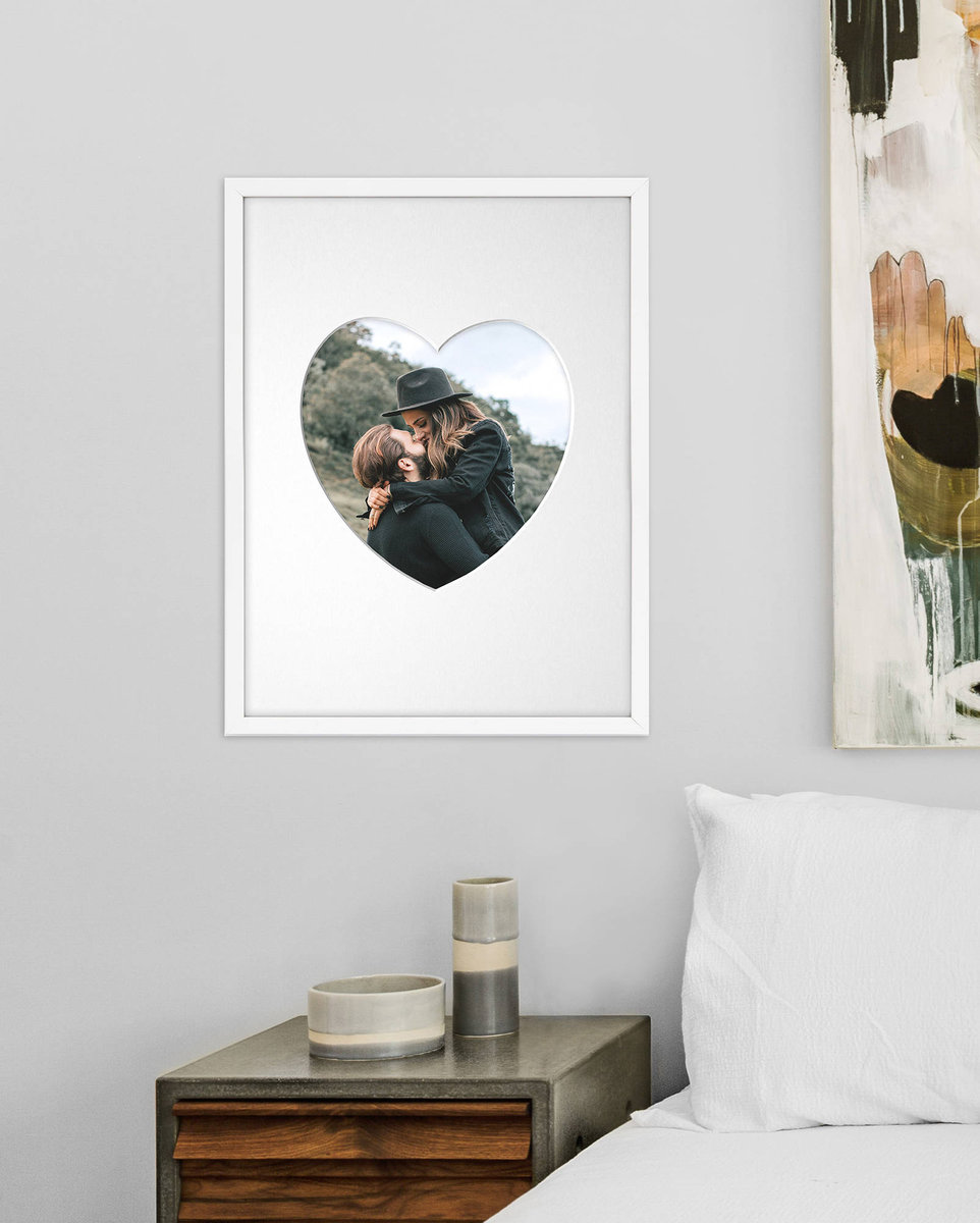 Ramka na zdjęcia z passe partout 30x40 cm BIAŁA Ramka na Prezent