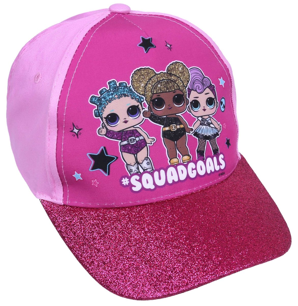 Dziewczęca, różowa czapka z brokatowym daszkiem L.O.L. Surprise!