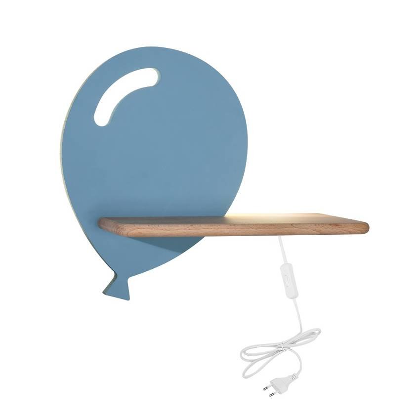 Candellux Lampa kinkiet półeczka 5W LED 4000K IQ Kids Baloon niebieski 21-85115 21-85115