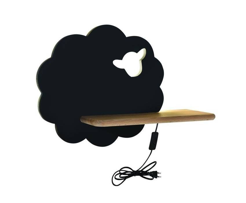 Candellux Lampa kinkiet półeczka 5W LED 4000K IQ Kids Sheep czarny 21-85122 21-85122