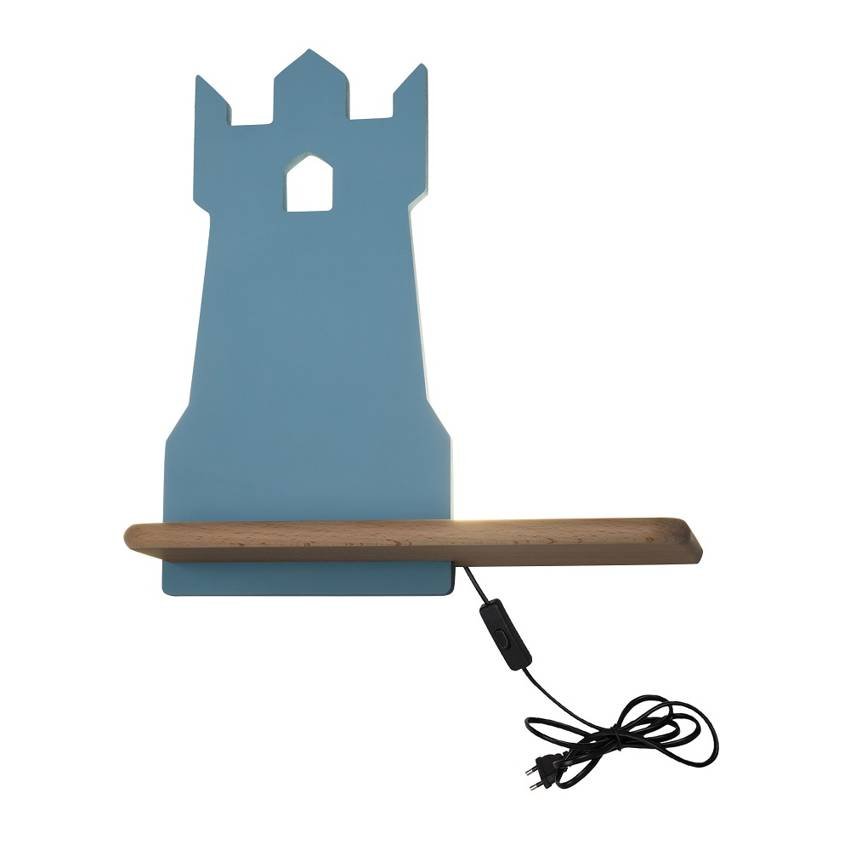 Candellux Lampa kinkiet półeczka 5W LED 4000K IQ Kids Tower niebieski 21-85047 21-85047