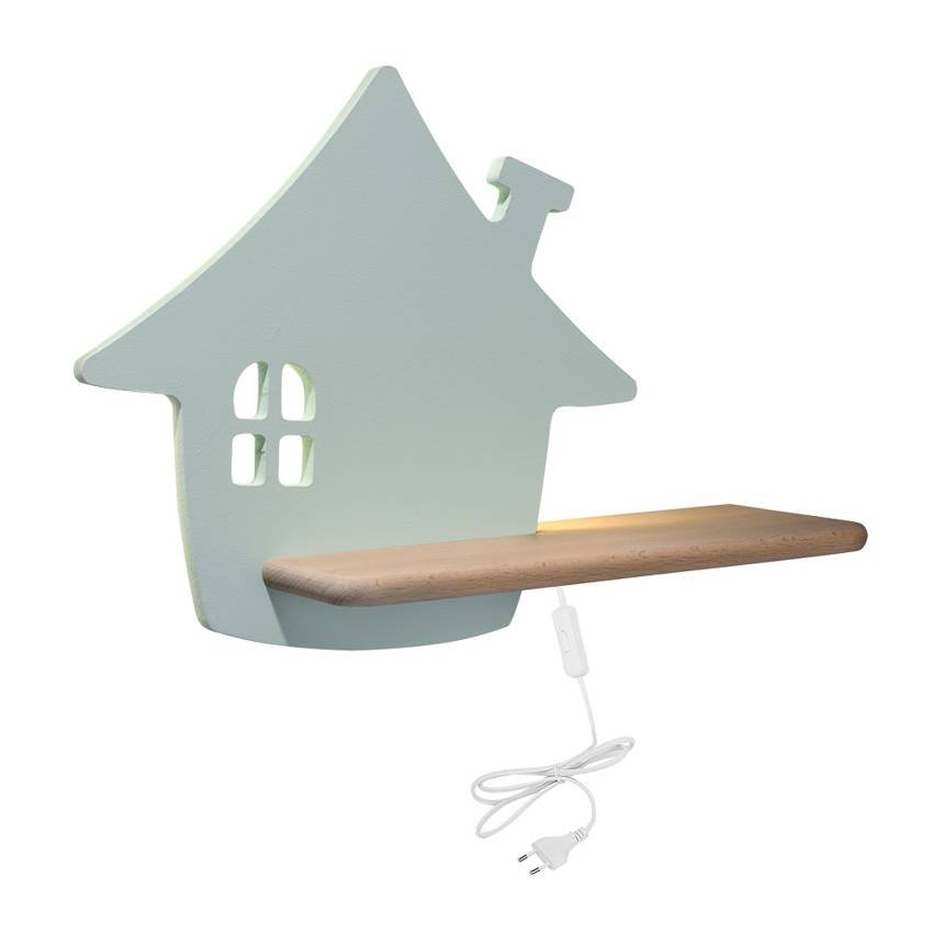 Candellux Lampa kinkiet półeczka 5W LED 4000K IQ Kids House miętowy 21-85214 21-85214