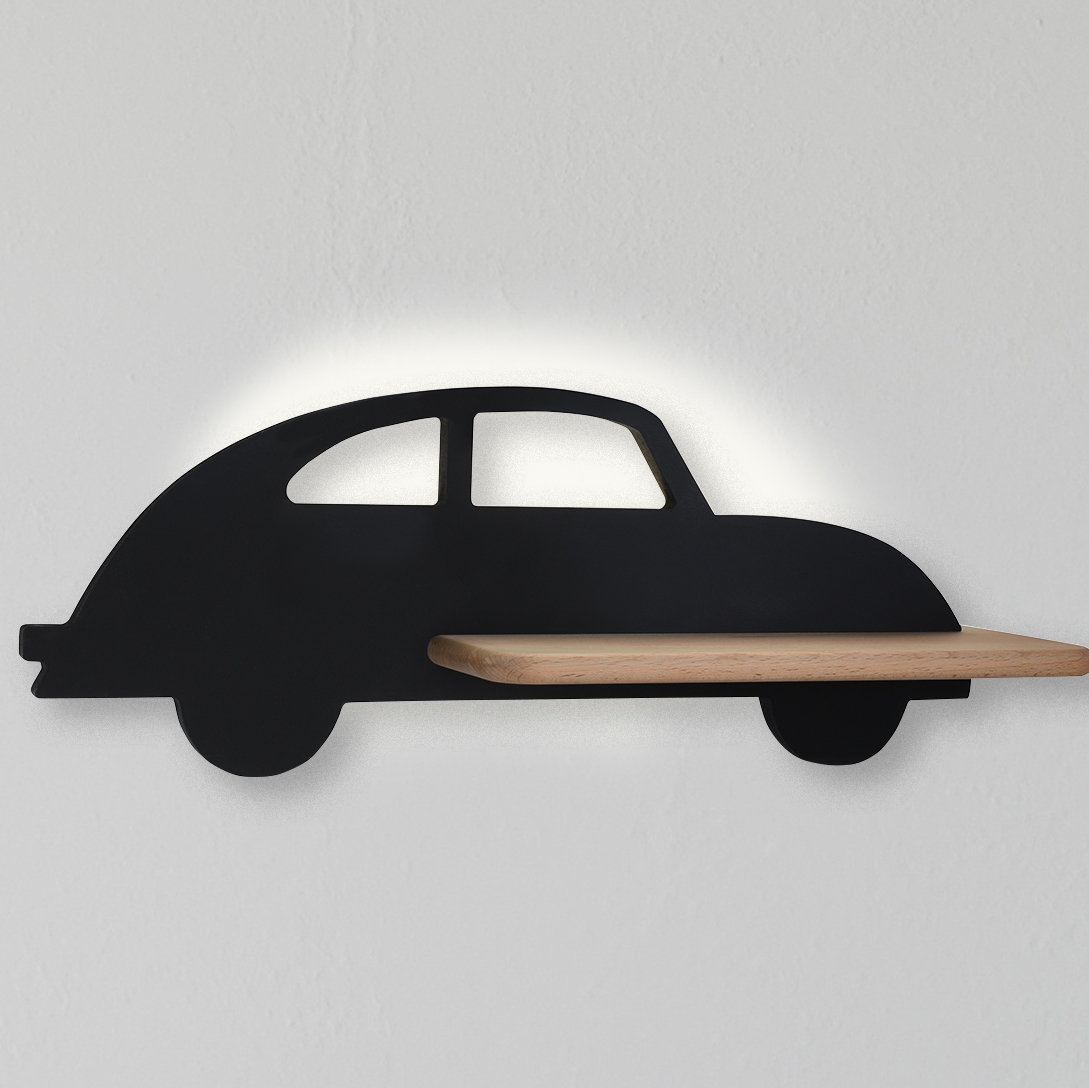 Candellux Lampa kinkiet półeczka 5W LED 4000K IQ Kids Car czarny 21-85078 21-85078