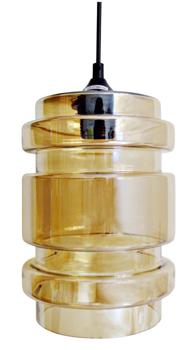 Candellux Lampa Wisząca Decorado 18 1X60W E27 Klosz Bursztynowy 31-36643-Z
