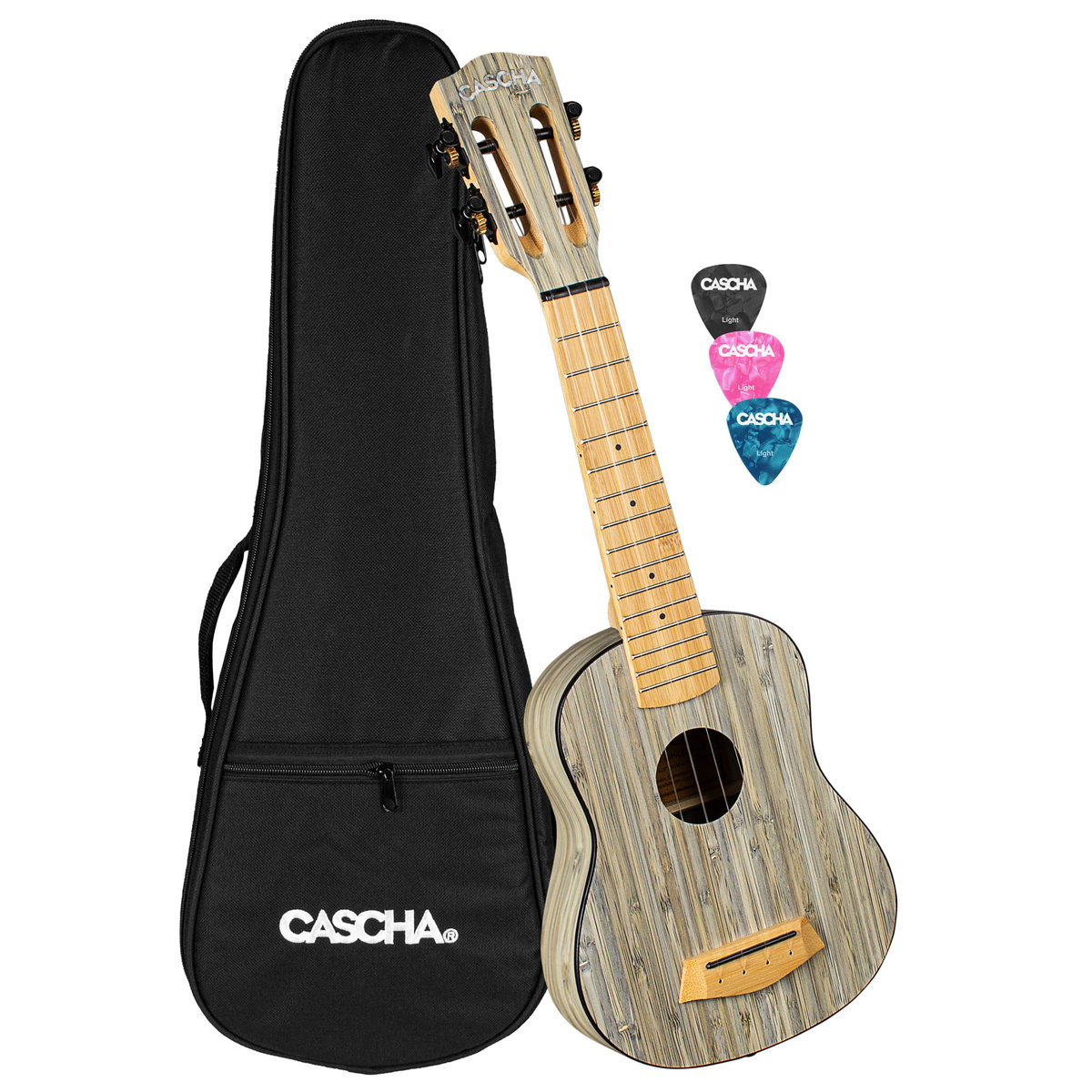 Cascha Hh 2315 Bamboo Graphite Ukulele Sopranowe Set