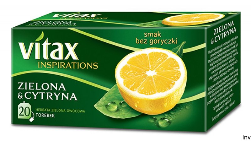 Herbata Vitax Inspirations Zielona Z Cytryną (20 Saszetek) 30G Zawieszka