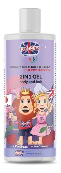 Ronney Ronney Kids On Tour To Japan Delikatny żel do mycia włosów i ciała dla dzieci 300 ml