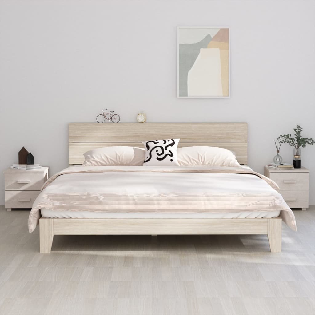 shumee shumee 2 szafki nocne białe 40x35x44,5 cm lite drewno sosnowe