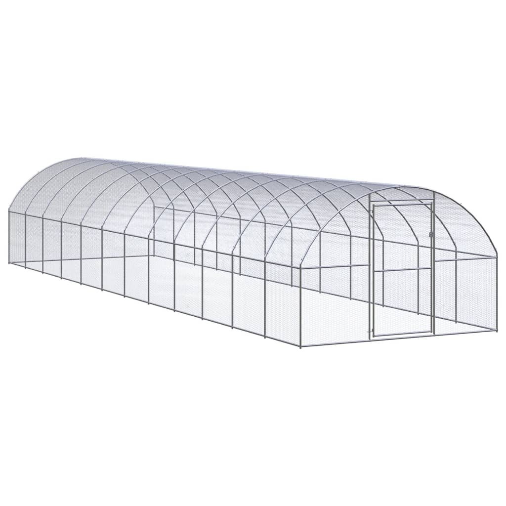 shumee shumee Klatka zewnętrzna dla kurcząt 3x12x2 m stal galwanizowana