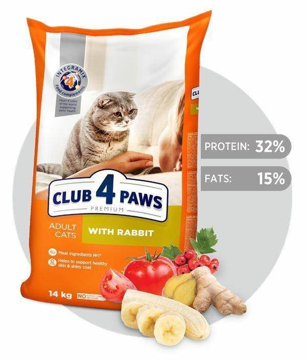 Club 4 Paws PREMIUM ADULT CAT karma sucha z królikiem 14kg