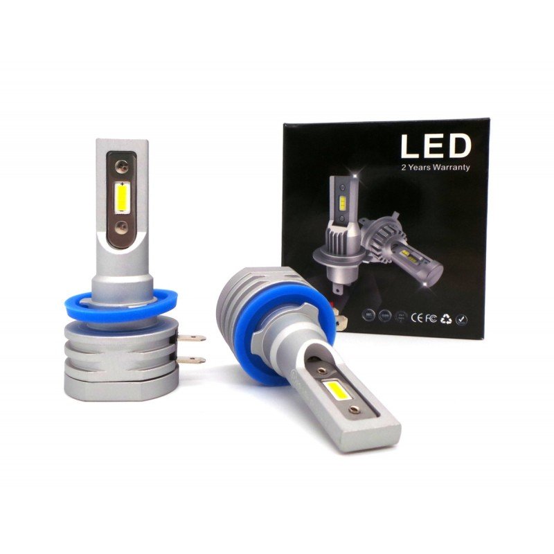 Żarówki Led H11B 9V-30V Canbus Csp 2Szt 2X4000Lm Nowość Mocne Motoledy