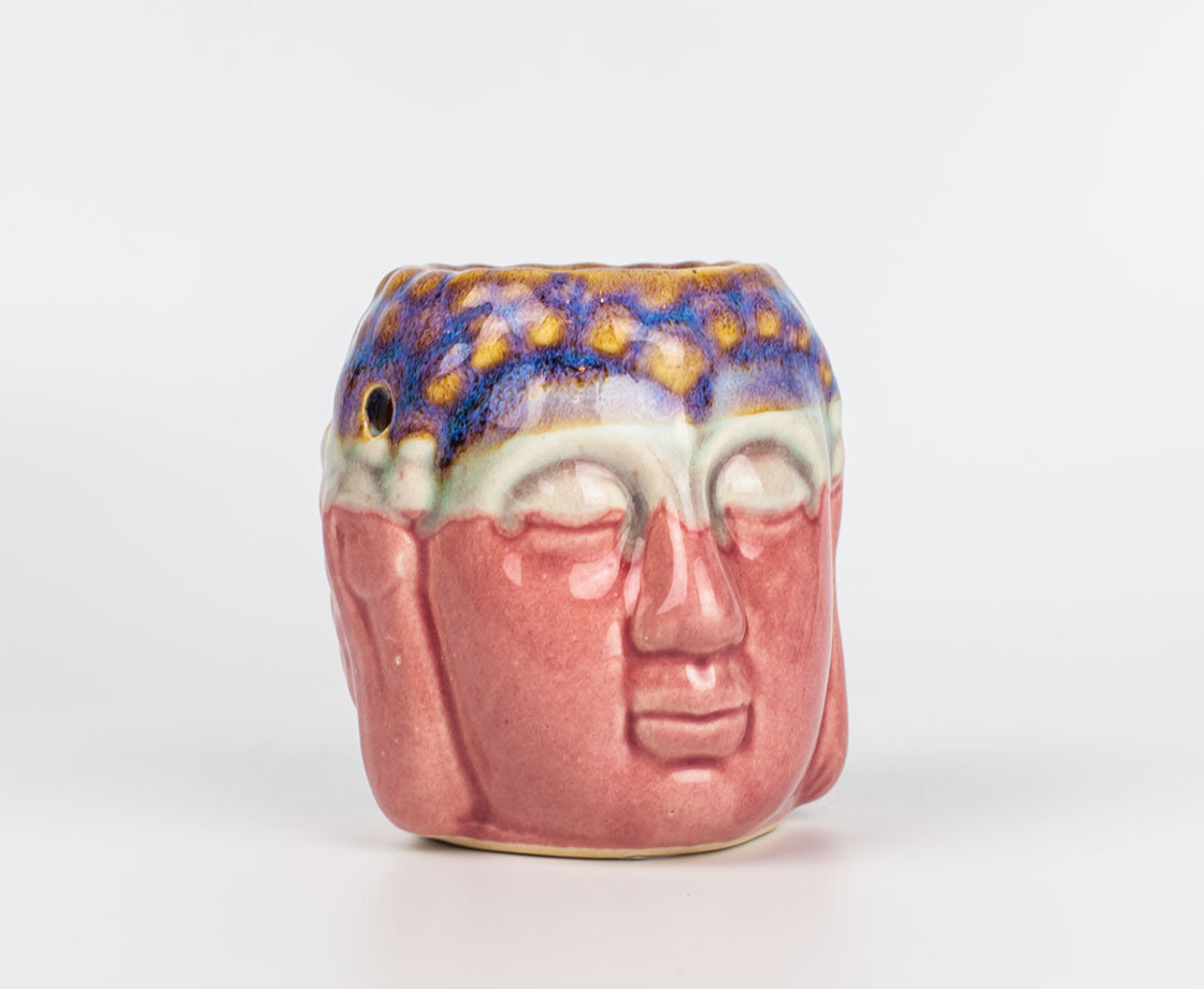 Kominek Zapachowy Głowa Buddy Różowy