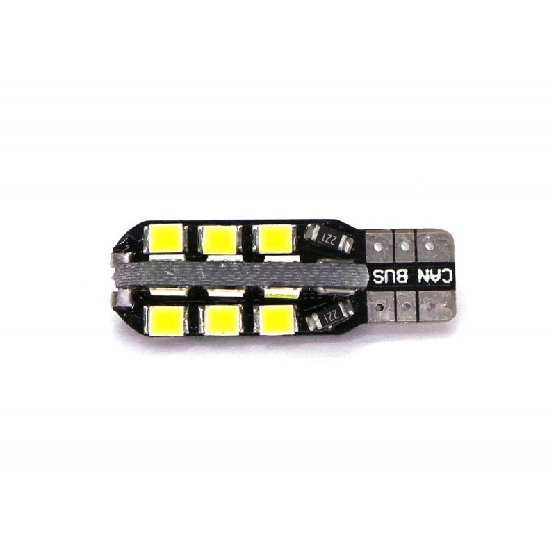 W5W Żarówka Led T10 12V Canbus 600Lm Biała Motoledy