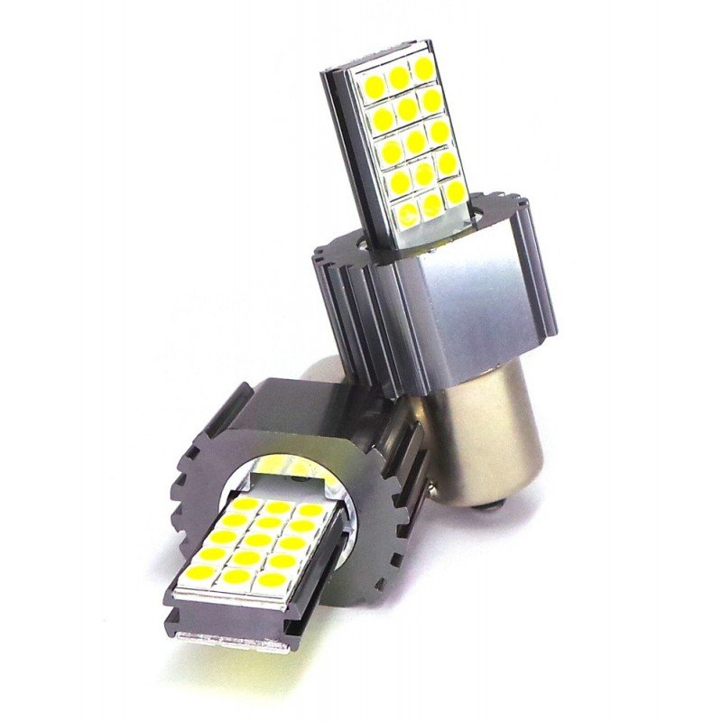 P21W Żarówka Led Ba15S 12-24V Canbus Biała Bez Błędu 2800Lm Mocna Motoledy