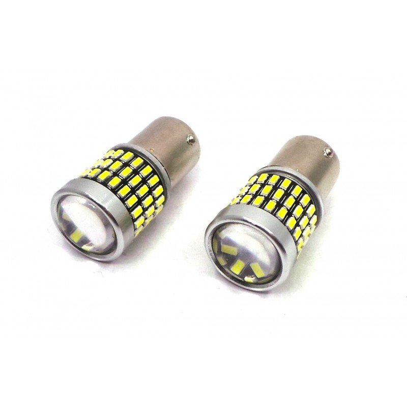 P21W Żarówka Led Ba15S 12-24V Canbus 2100Lm Biała Z Soczewką Motoledy