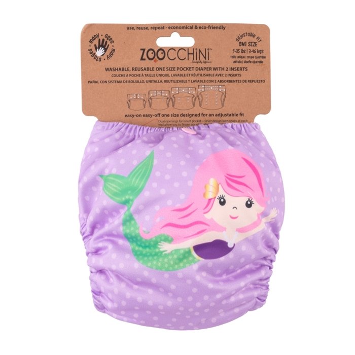 Zoocchini Pieluszka Wielorazowa Aio Z 2 Wkładami Syrenka
