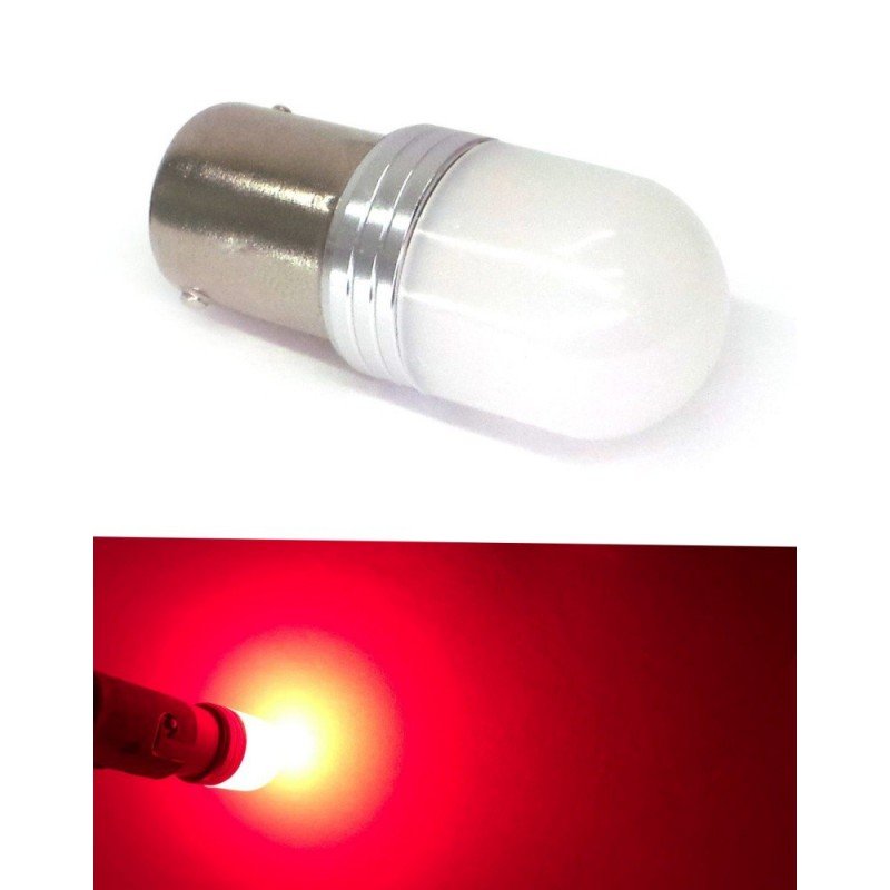 P21W Żarówka Led Ba15S 12-24V Canbus Czerwona 1000Lm Motoledy