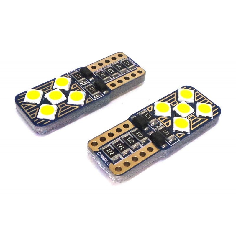 W5W Żarówka Led T10 12V-18V Canbus 500Lm Biała Motoledy