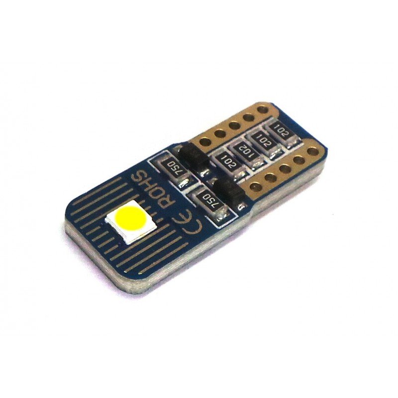 W5W Żarówka Led T10 12V-18V Canbus 160Lm Biała Motoledy