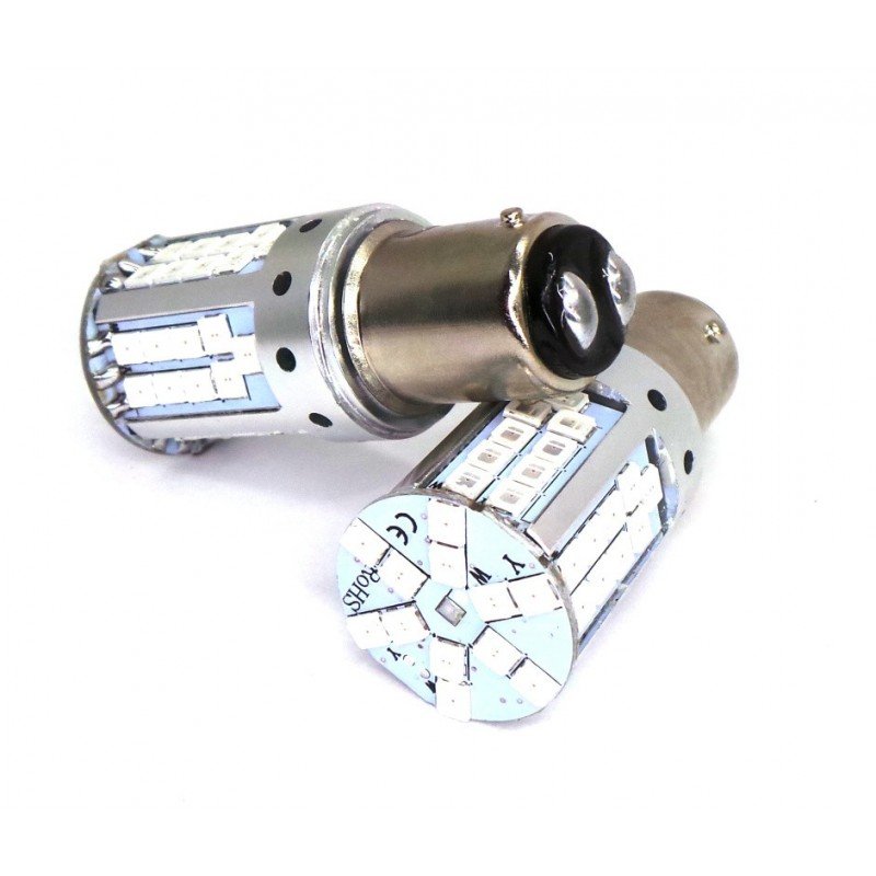 P21/5W Żarówka Led Bay15D 12-24V Canbus Pomarańczowa-Czerwona, Dwukolorowa Usa Motoledy