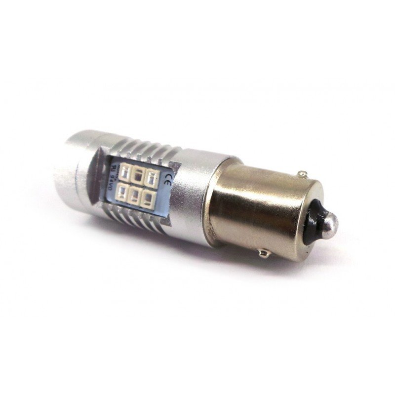 Pr21W Żarówka Led Baw15S 12-24V 2000Lm Canbus Czerwona Motoledy