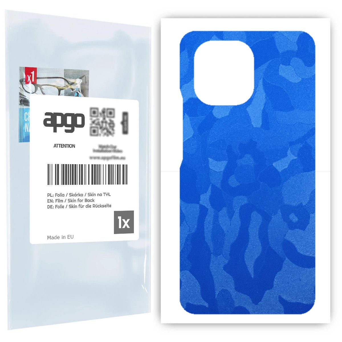 Folia naklejka skórka strukturalna na TYŁ do Xiaomi Mi 11 -  Moro | Camo Niebieski - apgo SKINS
