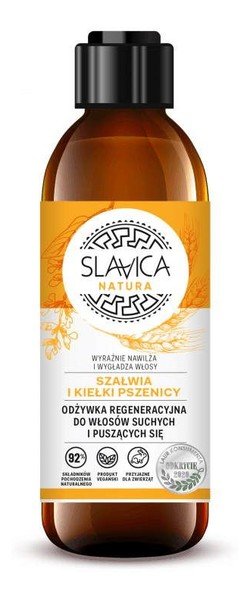 Slavica Slavica Slavica Natura ODŻYWKA DO WŁOSÓW REGENERACYJNA SZAŁWIA I KIEŁKI PSZENICY 250 ml