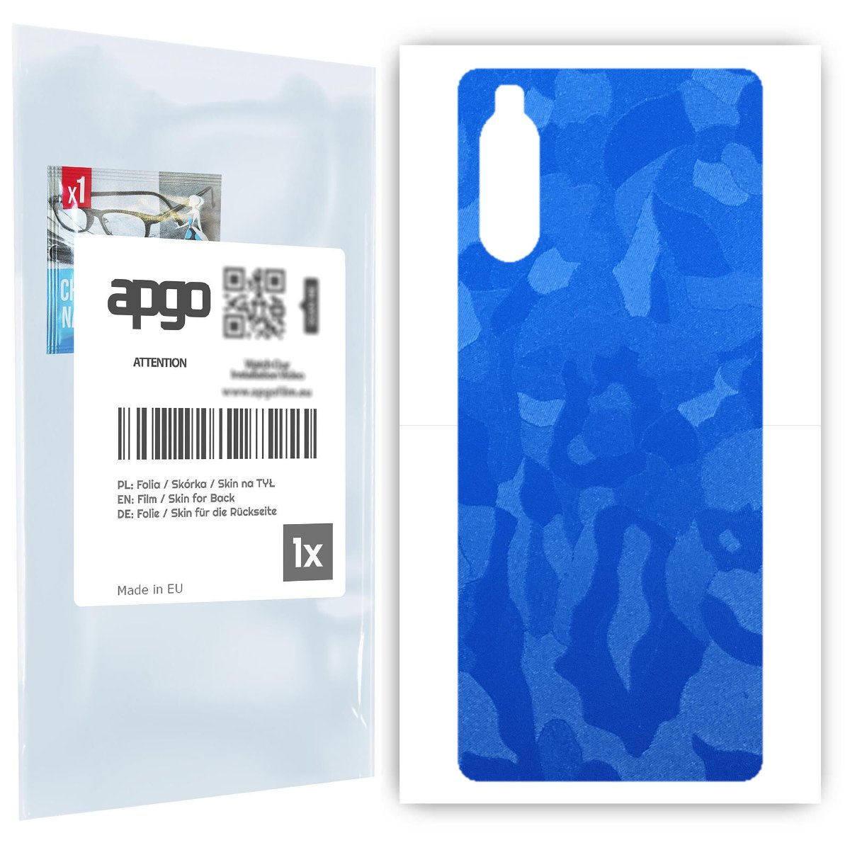 Folia naklejka skórka strukturalna na TYŁ do Sony Xperia 10 III -  Moro | Camo Niebieski - apgo SKINS