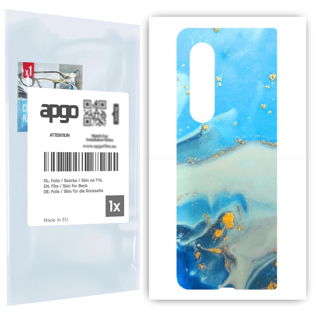 Folia naklejka skórka strukturalna 3D na TYŁ do Samsung Galaxy Z Fold 3 -  3D Skin - apgo 3D SKINS