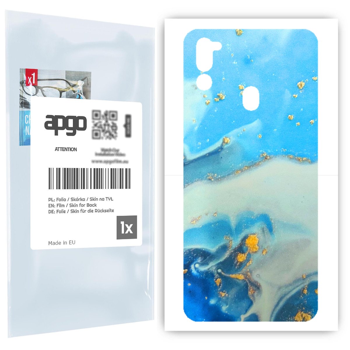 Folia naklejka skórka strukturalna 3D na TYŁ do Samsung Galaxy M21 2021 -  3D Skin - apgo 3D SKINS