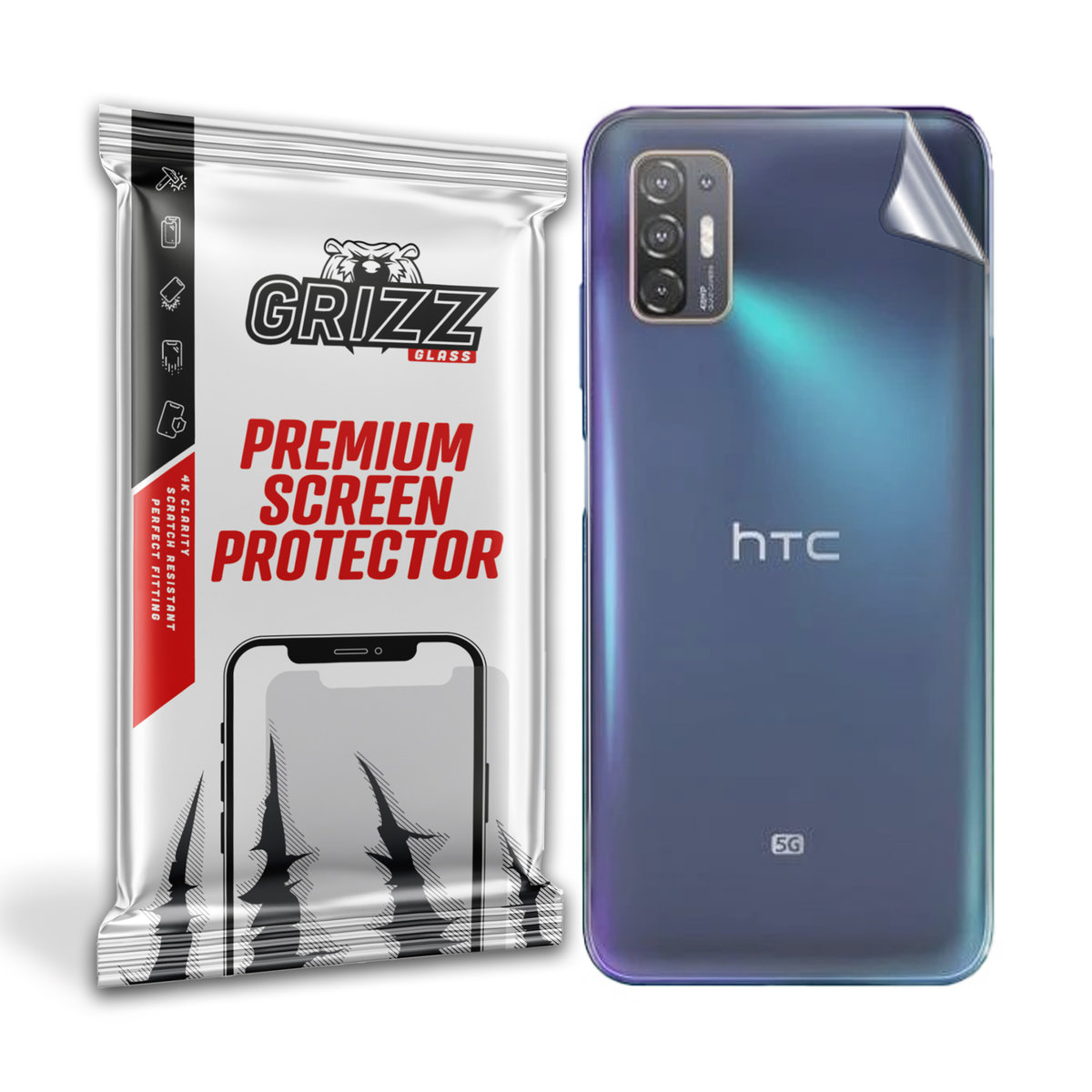 GrizzGlass SatinSkin folia na tył do HTC Desire 21 Pro 5G