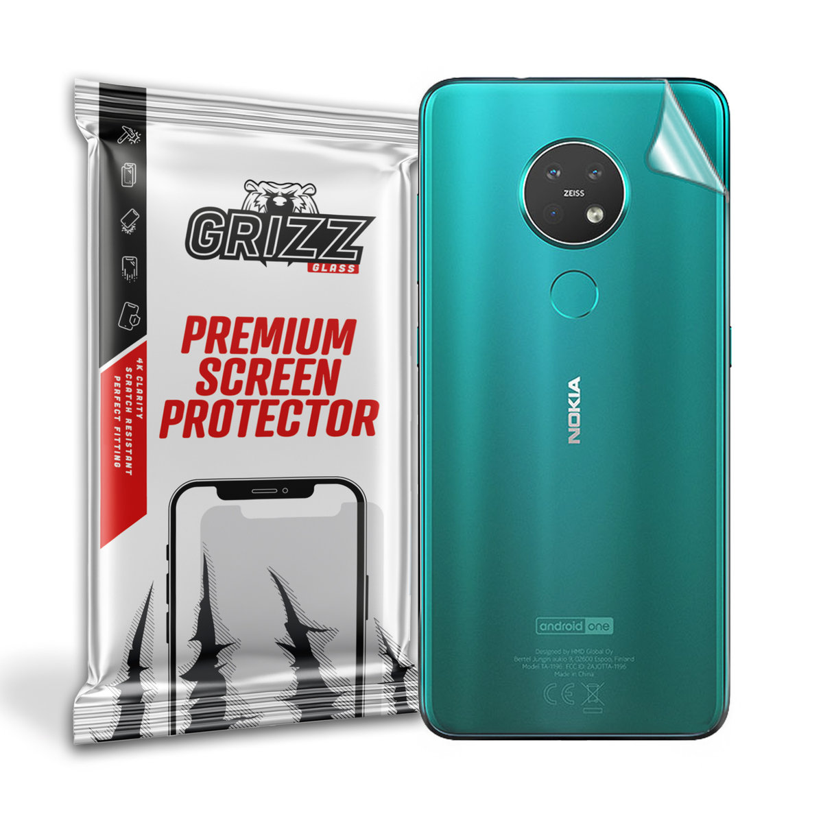 GrizzGlass SatinSkin folia na tył do Nokia 7.2