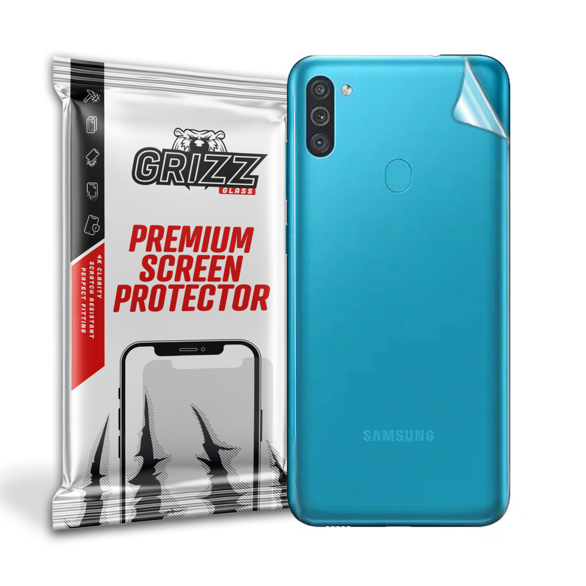 GrizzGlass SatinSkin folia na tył do Samsung Galaxy M11