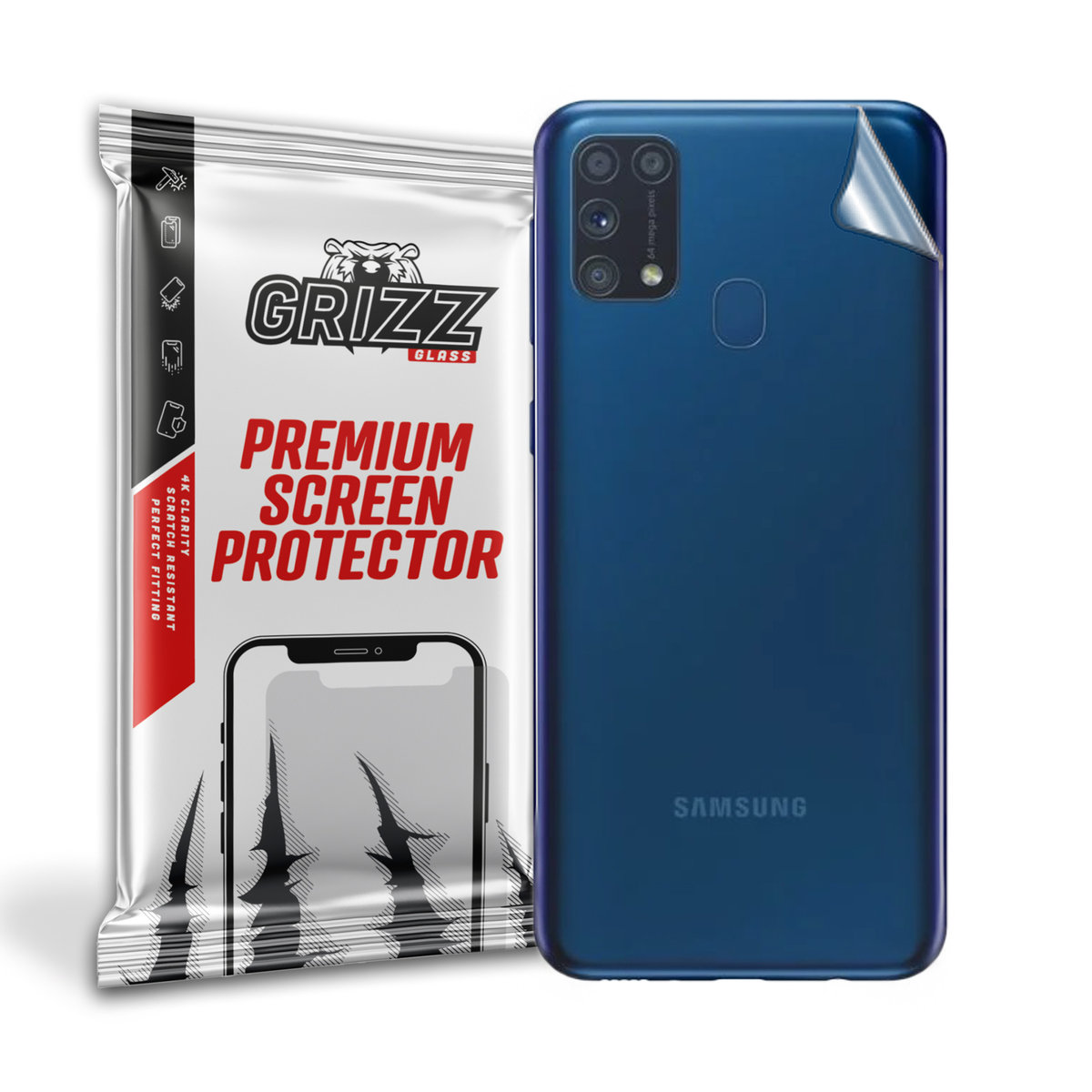 GrizzGlass SatinSkin folia na tył do Samsung Galaxy M31