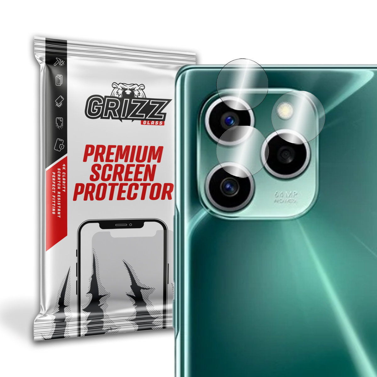GrizzGlass HybridGlass Camera szkło hybrydowe na obiektyw do Honor 60 SE