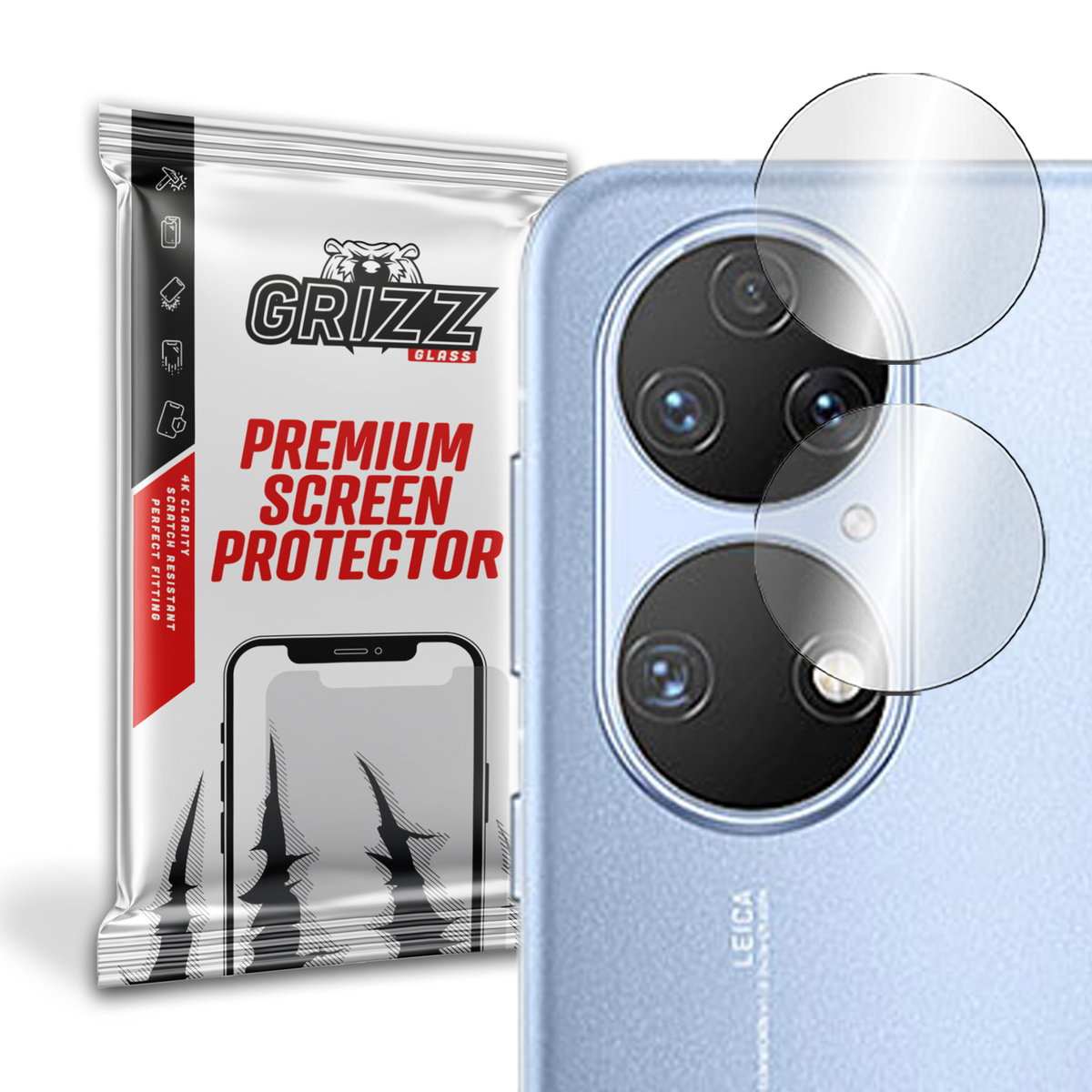 GrizzGlass HybridGlass Camera szkło hybrydowe na obiektyw do Huawei P50E