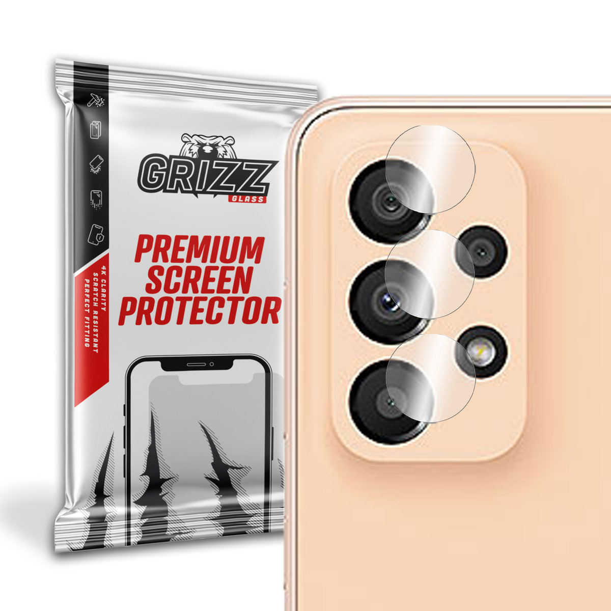GrizzGlass HybridGlass Camera szkło hybrydowe na obiektyw do Samsung Galaxy A73