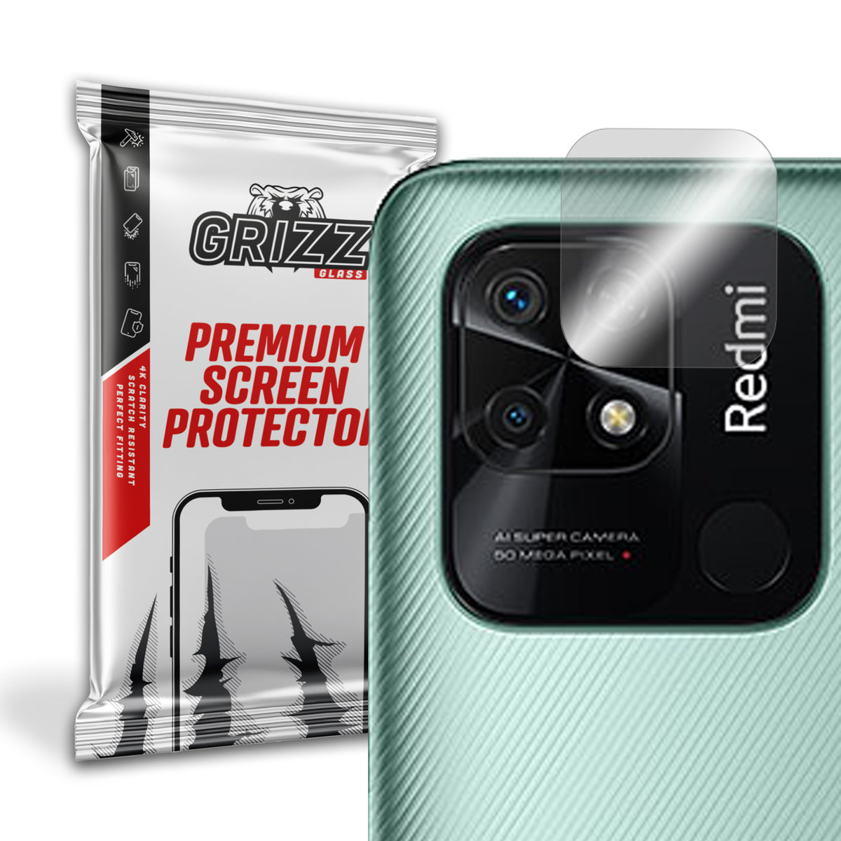 GrizzGlass HybridGlass Camera szkło hybrydowe na obiektyw do Xiaomi Redmi 10C