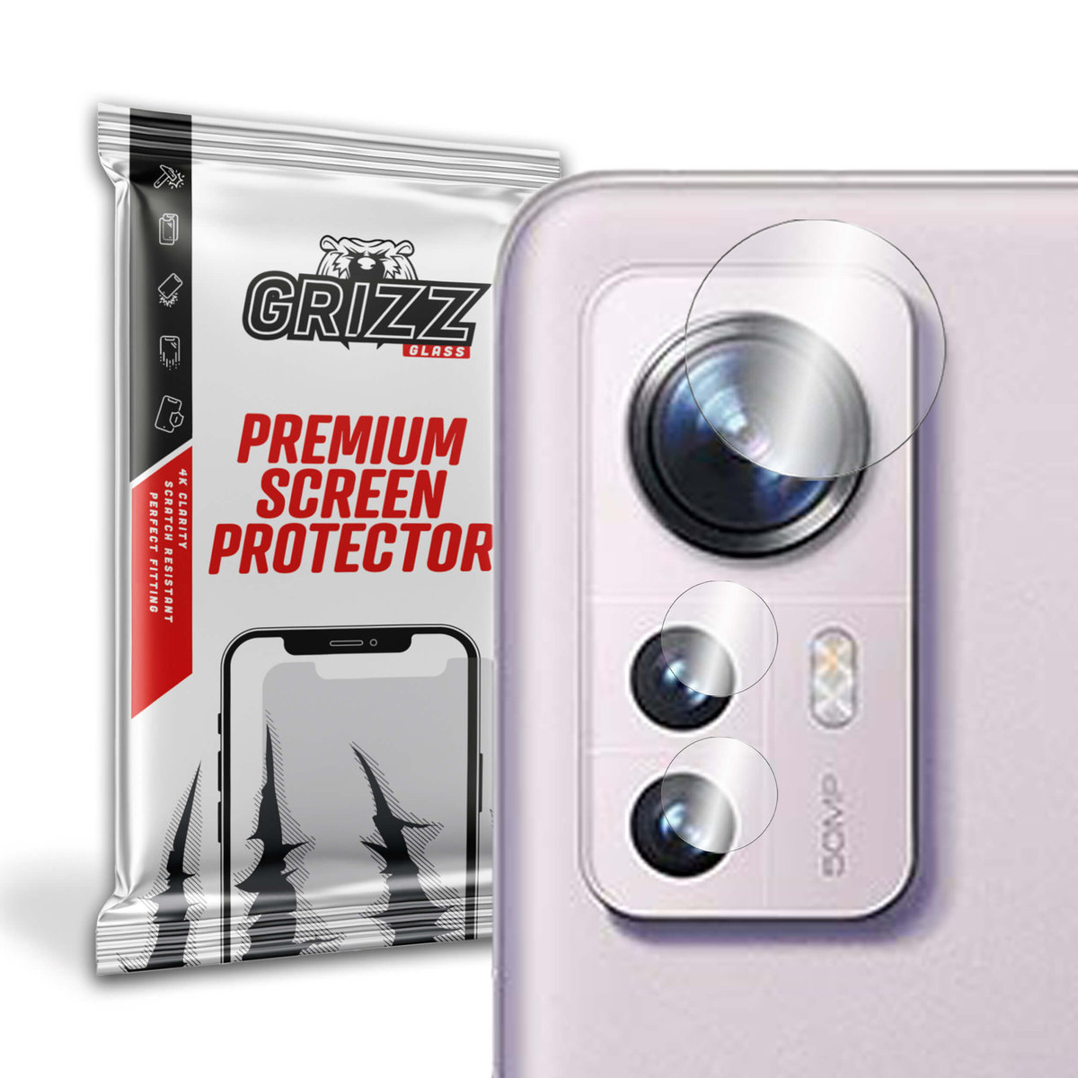 GrizzGlass HybridGlass Camera szkło hybrydowe na obiektyw do Xiaomi 12 Lite