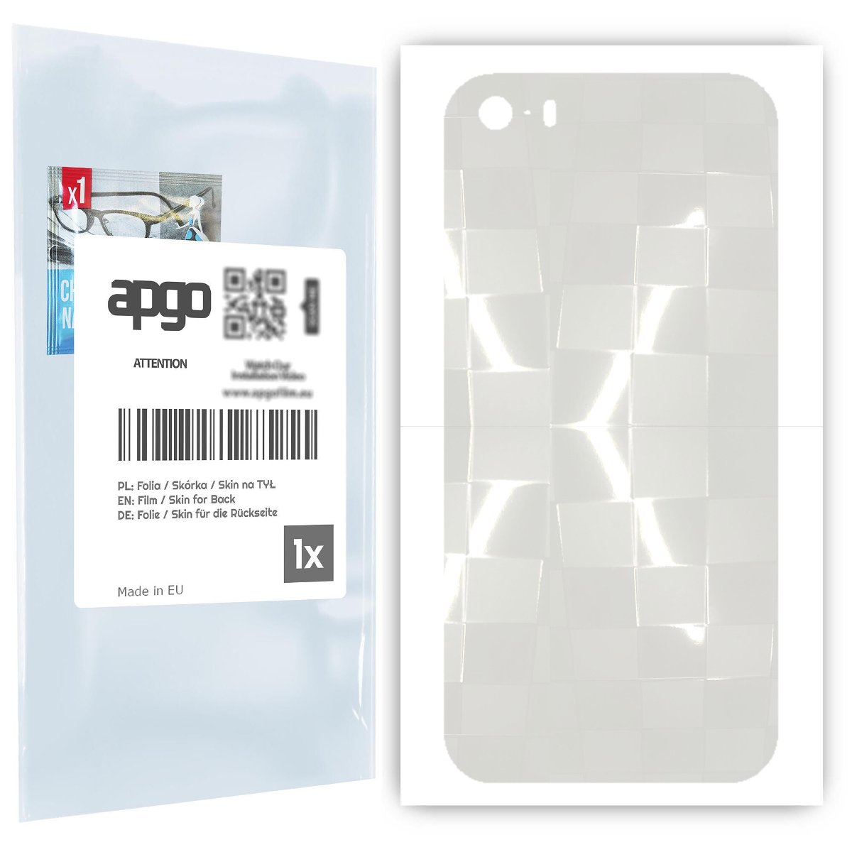 Folia hydrożelowa 3D naklejka przezroczysta na TYŁ do Apple iPhone 5s - apgo hydrogel 3D TPU