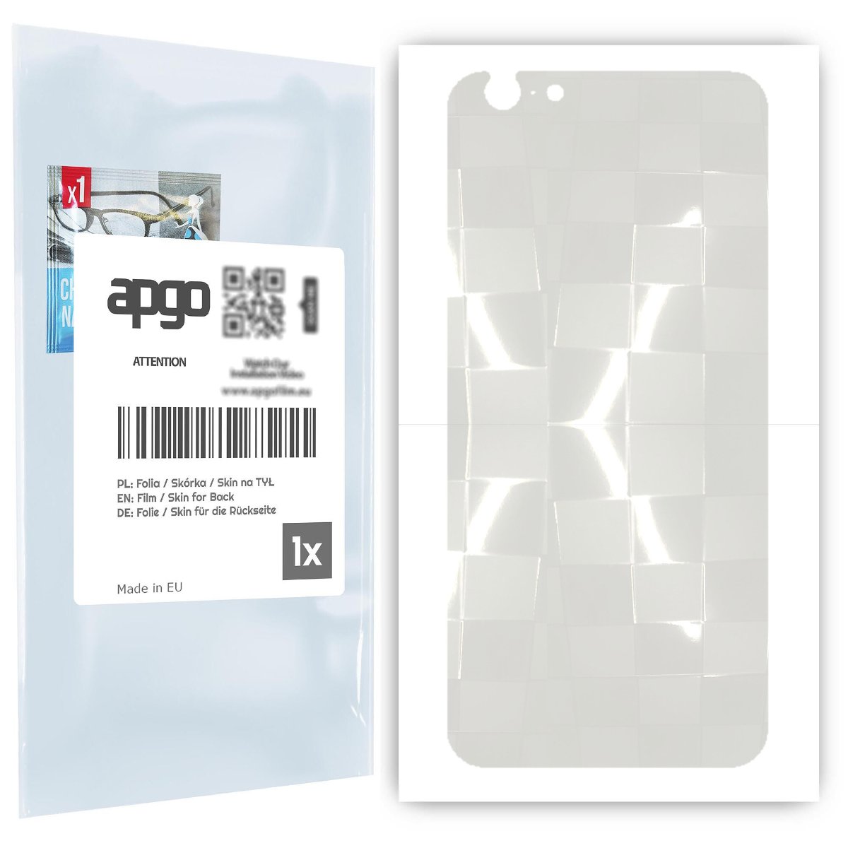 Folia hydrożelowa 3D naklejka przezroczysta na TYŁ do Apple iPhone 6 - apgo hydrogel 3D TPU