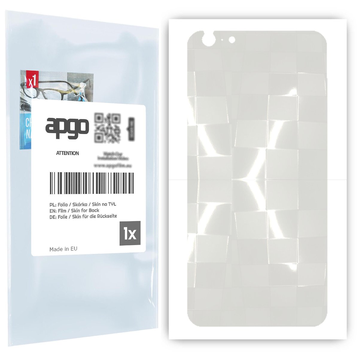 Folia hydrożelowa 3D naklejka przezroczysta na TYŁ do Apple iPhone 6s Plus - apgo hydrogel 3D TPU