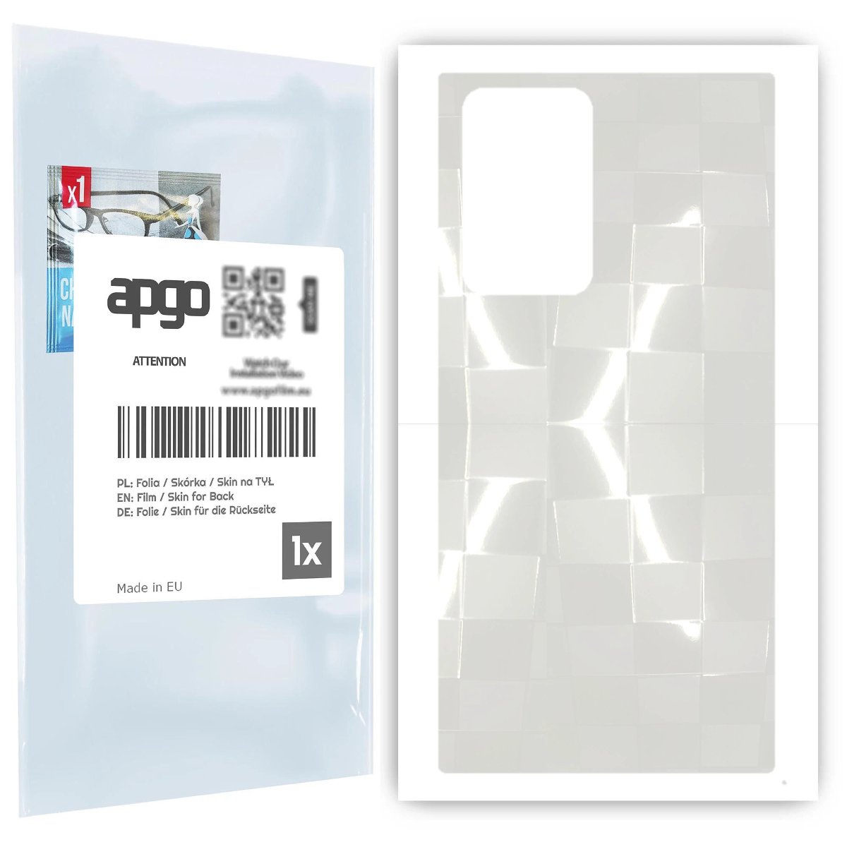 Folia hydrożelowa 3D naklejka przezroczysta na TYŁ do Samsung Galaxy Note20 Ultra - apgo hydrogel 3D TPU