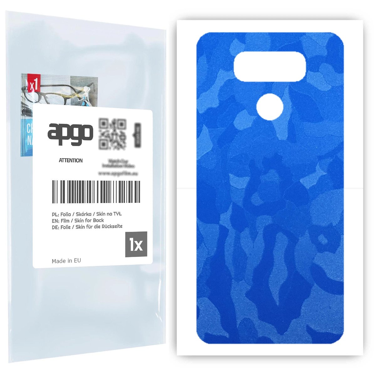 Folia naklejka skórka strukturalna na TYŁ do LG G6 -  Moro | Camo Niebieski - apgo SKINS